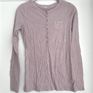 Gap XS Light Pink Long Sleeve 1/2 Snap Shirt